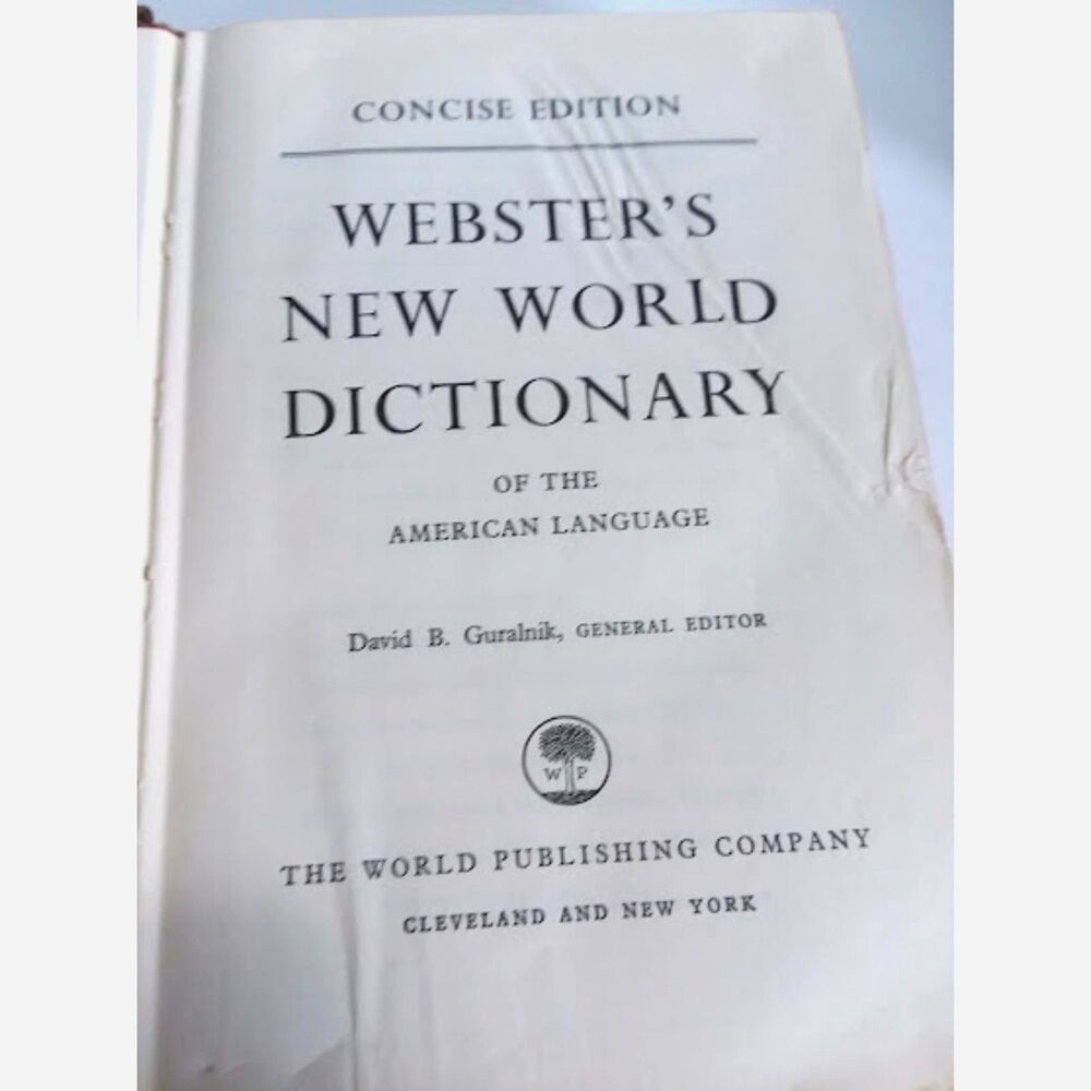 Websters New World Dictionary of the American Language Hardcover Book Co…
